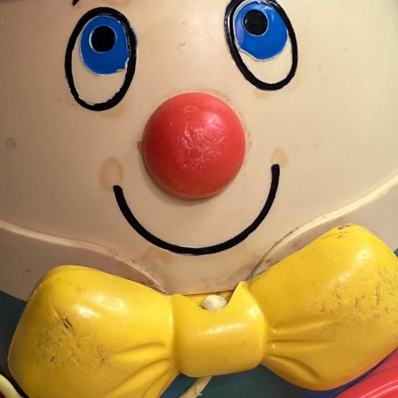 Vintage Fisher Price Humpty Dumpty Pull Toy 736 With Working Pulling Cord - Picture 2 of 12